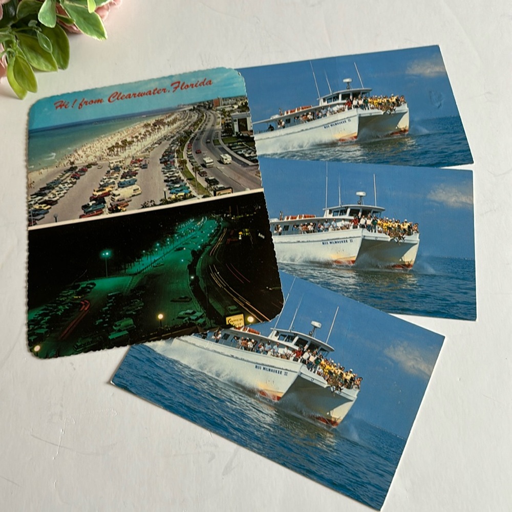 Clearwater Florida Postcards 1980s VTG FL cards old Florida postcards